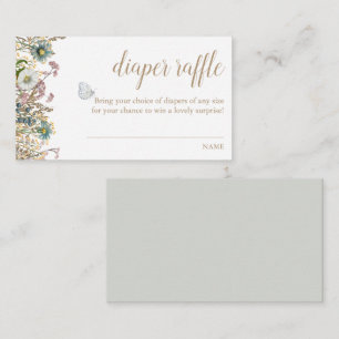 Boho Butterfly Diaper Raffle Enclosure Kaart