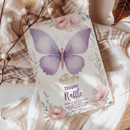 Boho Butterfly Diapper Raffle Informatiekaartje