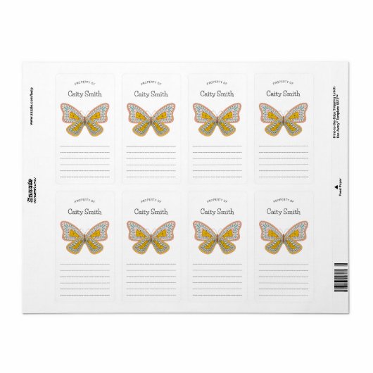 Boho Butterfly eigendom van Etiket (Full Sheet)