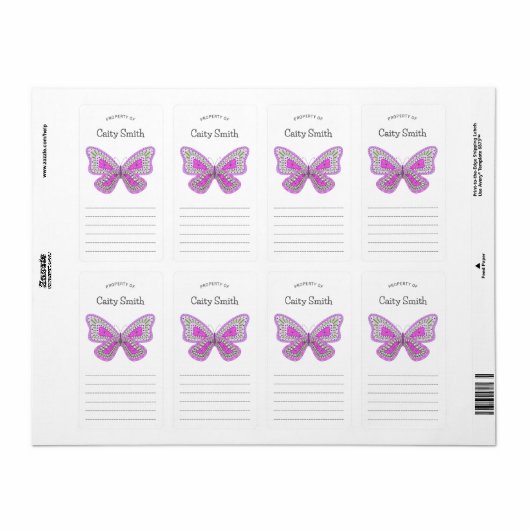 Boho Butterfly eigendom van Etiket (Full Sheet)