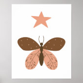 Boho Butterfly en een Star Nursery Room Print (Voorkant)
