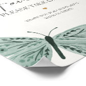 Boho Butterfly Favors Party Sign Poster (Hoek)