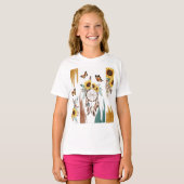 Boho Butterfly Feather Dreamcatcher T-shirt | Rust (Voorkant volledig)