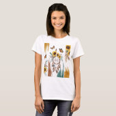 Boho Butterfly Feather Dreamcatcher T-shirt | Rust (Voorkant volledig)