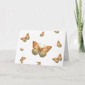 Boho Butterfly Funeral Thank You Card Bedankkaart (Achterkant)