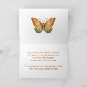 Boho Butterfly Funeral Thank You Card Bedankkaart (Binnen)