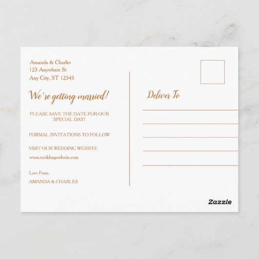  Boho Butterfly Gard Save The Date Briefkaart (Achterkant)