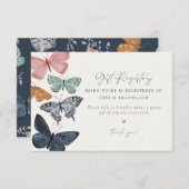Boho Butterfly Gift Registry uitnodiging invoegen Informatiekaartje (Voorkant / Achterkant)