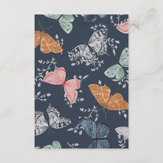 Boho Butterfly Gift Registry uitnodiging invoegen Informatiekaartje (Achterkant)