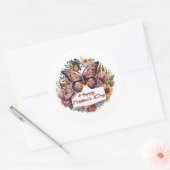 Boho butterfly Happy Moederdag stickers (Envelop)