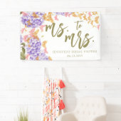 Boho Butterfly Hydrangea Vrijgezellenfeest Achterg Spandoek (Insitu)