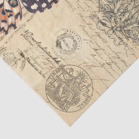 Boho Butterfly Linkerblad Tissuepapier (Detail)