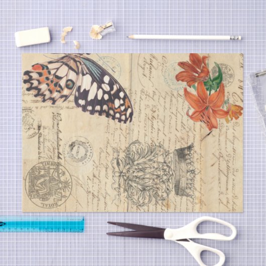 Boho Butterfly Linkerblad Tissuepapier (Craft)