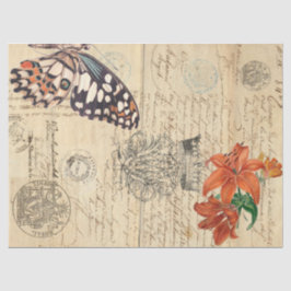 Boho Butterfly Linkerblad Tissuepapier