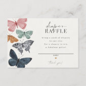 Boho Butterfly Luier Raffle uitnodiging invoegen Informatiekaartje (Voorkant)