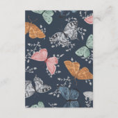 Boho Butterfly Luier Raffle uitnodiging invoegen Informatiekaartje (Achterkant)