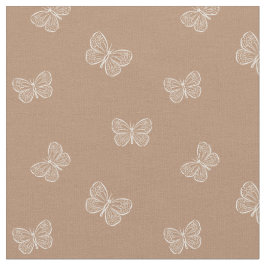 Boho Butterfly Modern Girly Spring Animal Brown Stof