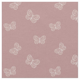 Boho Butterfly Modern Girly Spring Animal Mauve Stof