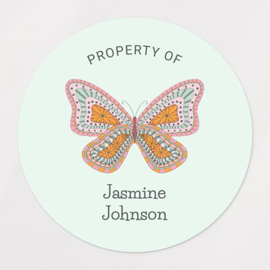 Boho Butterfly property of Labels (Design 3)