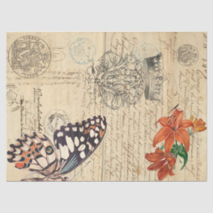 Boho Butterfly Right Decoupage Tissuepapier