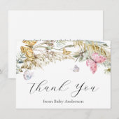 Boho Butterfly Shower Hartelijk dank Noteer Kaart Notitiekaartje (Voorkant / Achterkant)