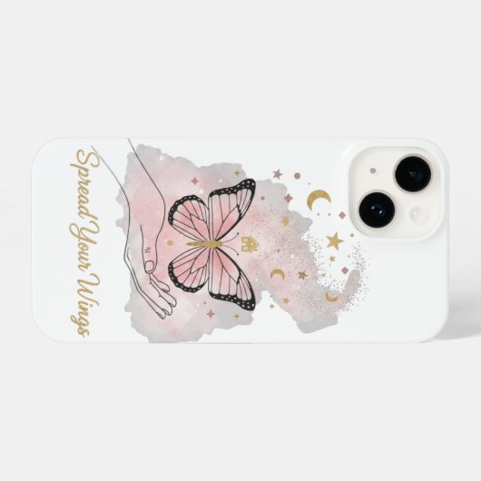 Boho Butterfly "Spread Your Wings" iPhone Case iPhone Hoesje (Achterkant horizontaal)