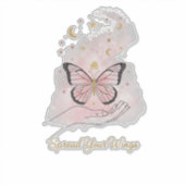Boho Butterfly "Spreid je vleugels" Sticker (Voorkant)