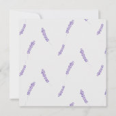 Boho Butterfly Sunflower Lila Flora Vrijgezellenfe Kaart (Achterkant)