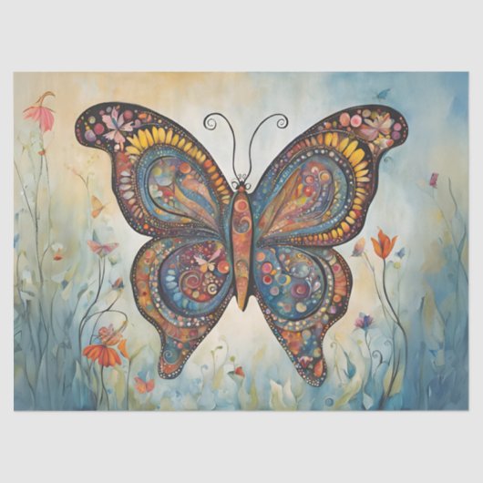 Boho Butterfly Tissuepapier (Voorkant)