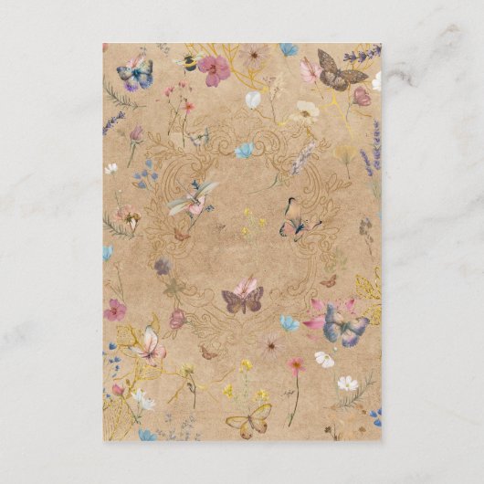 Boho Butterfly Tuin Behuizing Kaart (Achterkant)