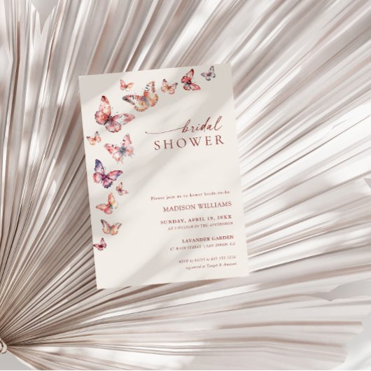 Boho Butterfly Vrijgezellenfeest Kaart