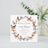 Boho Butterfly Vrijgezellenfeest Kaart (Staand voorkant)