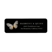Boho Butterfly Wedding Return Address Labels (Voorkant)