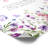 Boho Butterfly Wildflower Baby shower Momosa Bar Poster (Hoek)