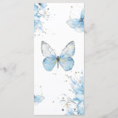 Boho Butterfly Wildflower Floral Boy Baby Shower Menu (Achterkant)