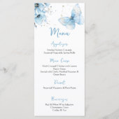 Boho Butterfly Wildflower Floral Boy Baby Shower Menu (Voorkant)