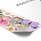 Boho Butterfly Wildflower Verjaardag 16x20 teken Poster (Hoek)