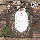 Boho Cacao Pine Winter Sparkle Drie Diner RSVP Kaartje