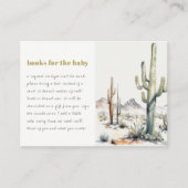 Boho Cacti Desert Landschapsboeken voor Baby showe Informatiekaartje (Voorkant)