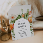 Boho Cactus Arch Bridal Shower Kaart