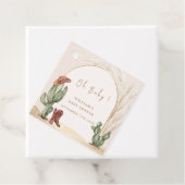 Boho Cactus Arch Desert Cowboy Baby shower Bedankjes Labels (In situ)