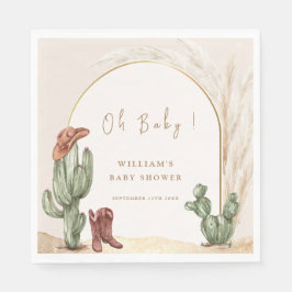 Boho Cactus Arch Desert Cowboy Baby shower Servet