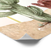 Boho Cactus Arch Desert Cowboy Baby shower Welkom Poster (Hoek)