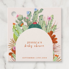 Boho Cactus Arch Desert Pampas Baby shower Bedankjes Labels