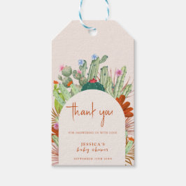 Boho Cactus Arch Desert Pampas Baby shower Dank Cadeaulabel