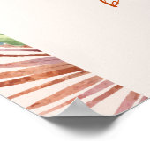 Boho Cactus Arch Desert Pampas Baby shower Welkom Poster (Hoek)