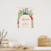 Boho Cactus Arch Desert Pampas Baby shower Welkom Poster (Keuken)