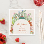 Boho Cactus Arch Desert Pampas Baby shower Welkom Servet (Insitu)