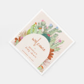 Boho Cactus Arch Desert Pampas Baby shower Welkom Servet (Hoek)