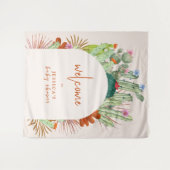 Boho Cactus Arch Desert Pampas Baby shower Welkom Wandkleed (Voorkant (horizontaal))